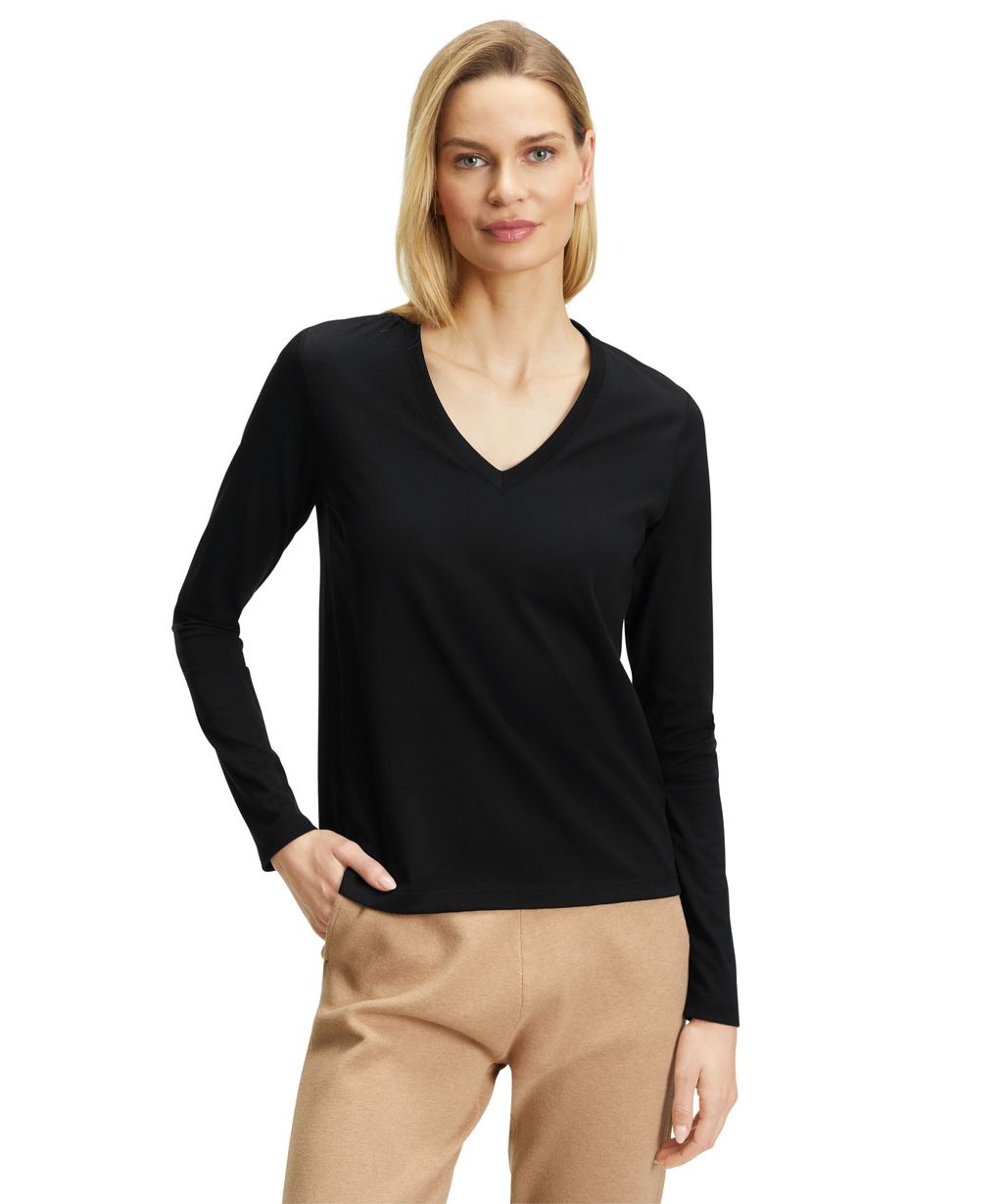 Women Long sleeve shirt V-neck