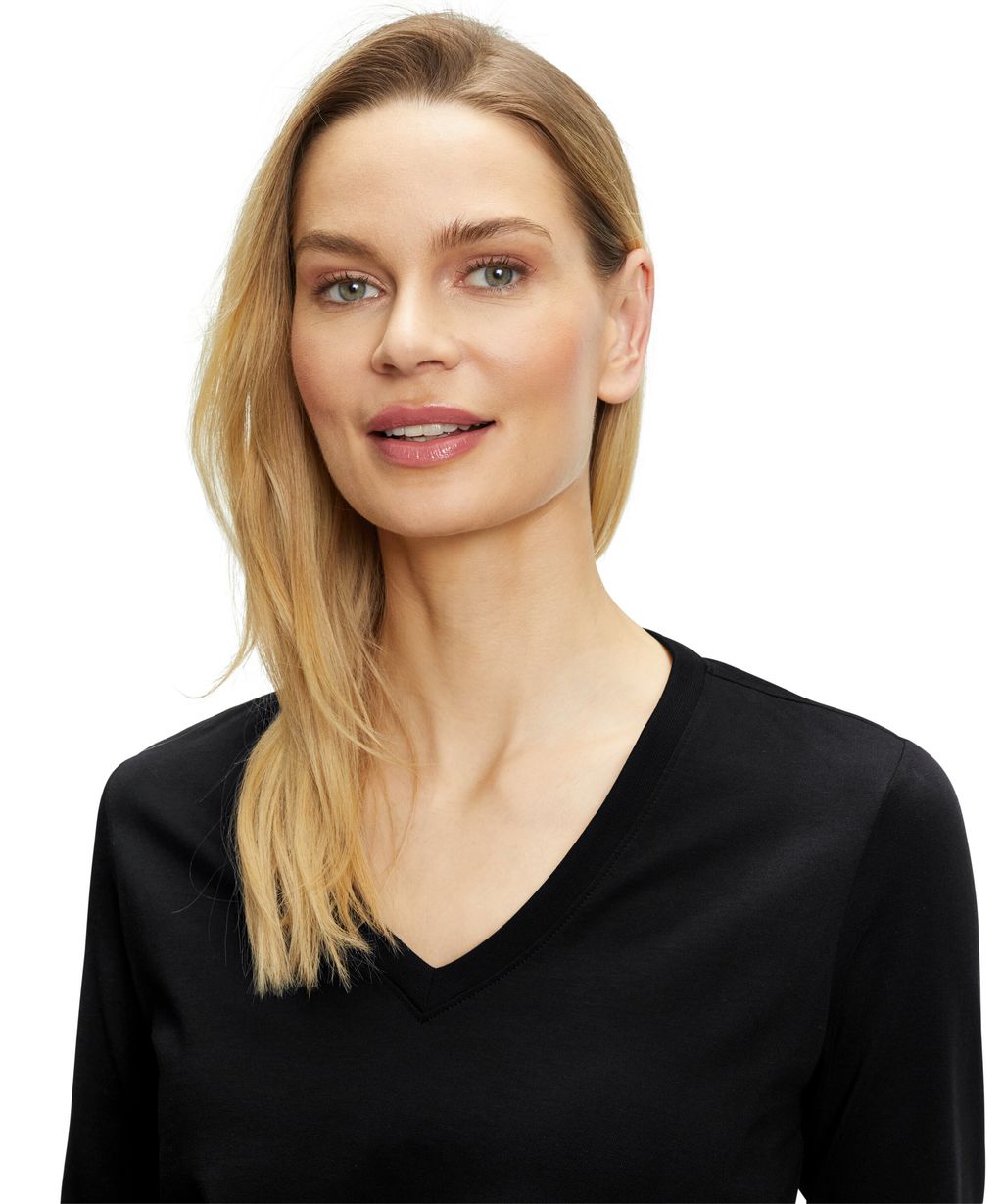 Women Long sleeve shirt V-neck
