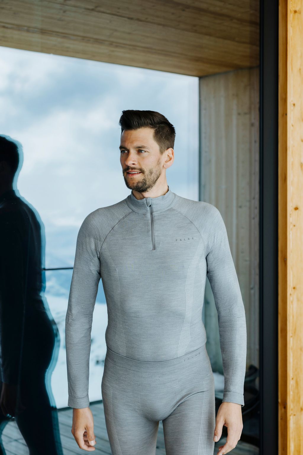 قميص رجالي بأكمام طويلة من Wool-Tech