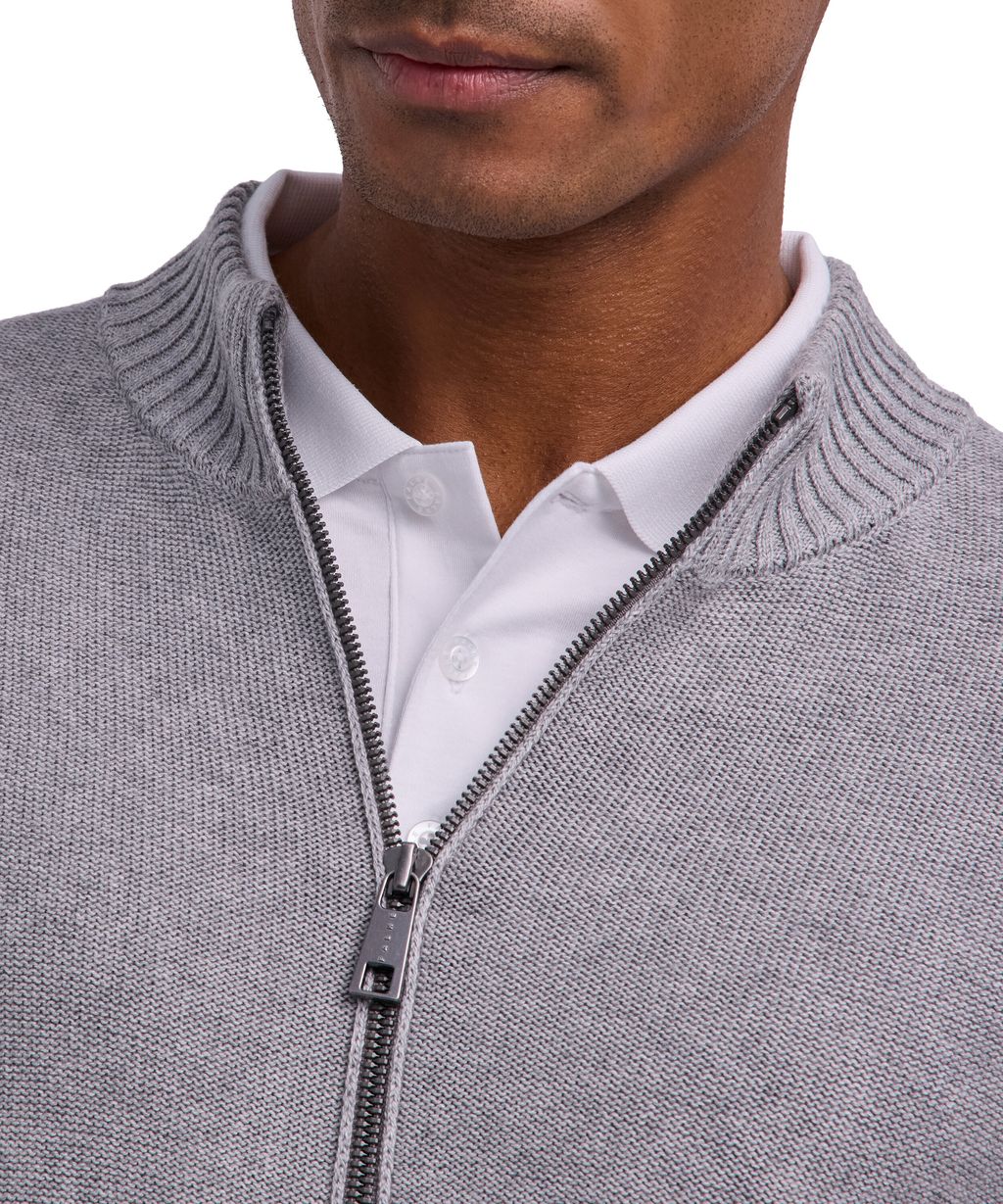 Cotton Cashmere Men Zip jacket