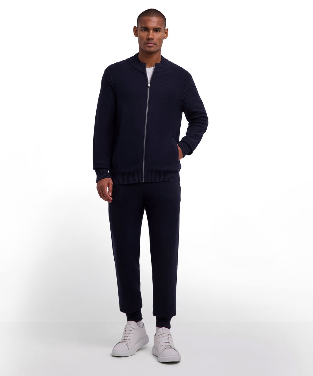 Cotton Cashmere Men Zip jacket