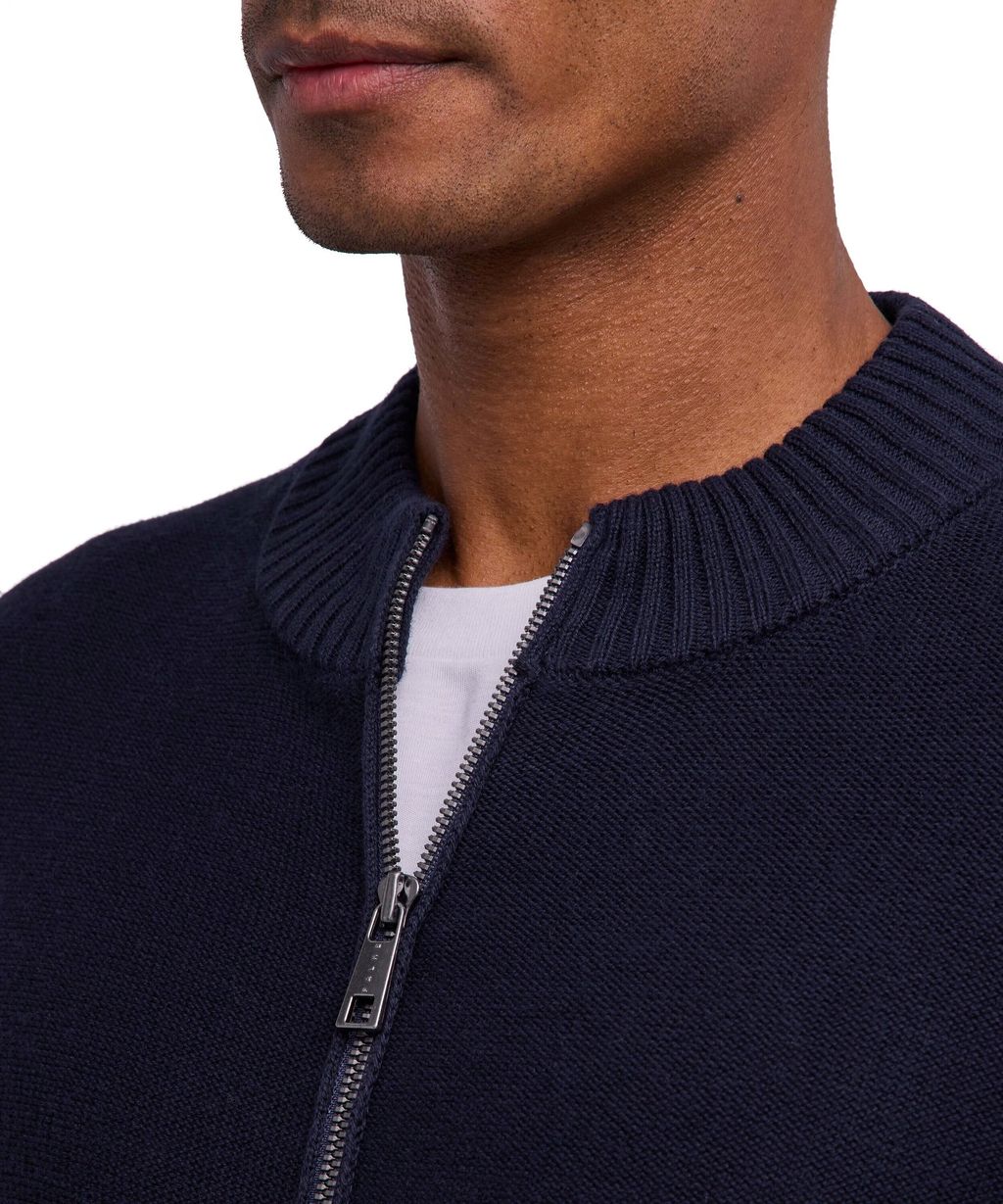 Cotton Cashmere Men Zip jacket