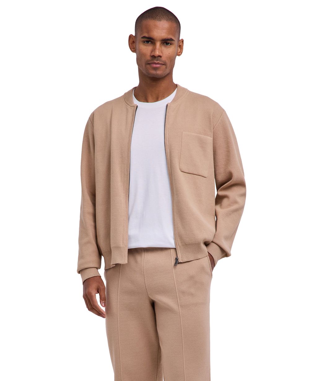 Cotton Knit Men Zip jacket