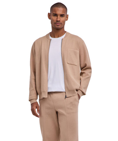 Cotton Knit Men Zip jacket