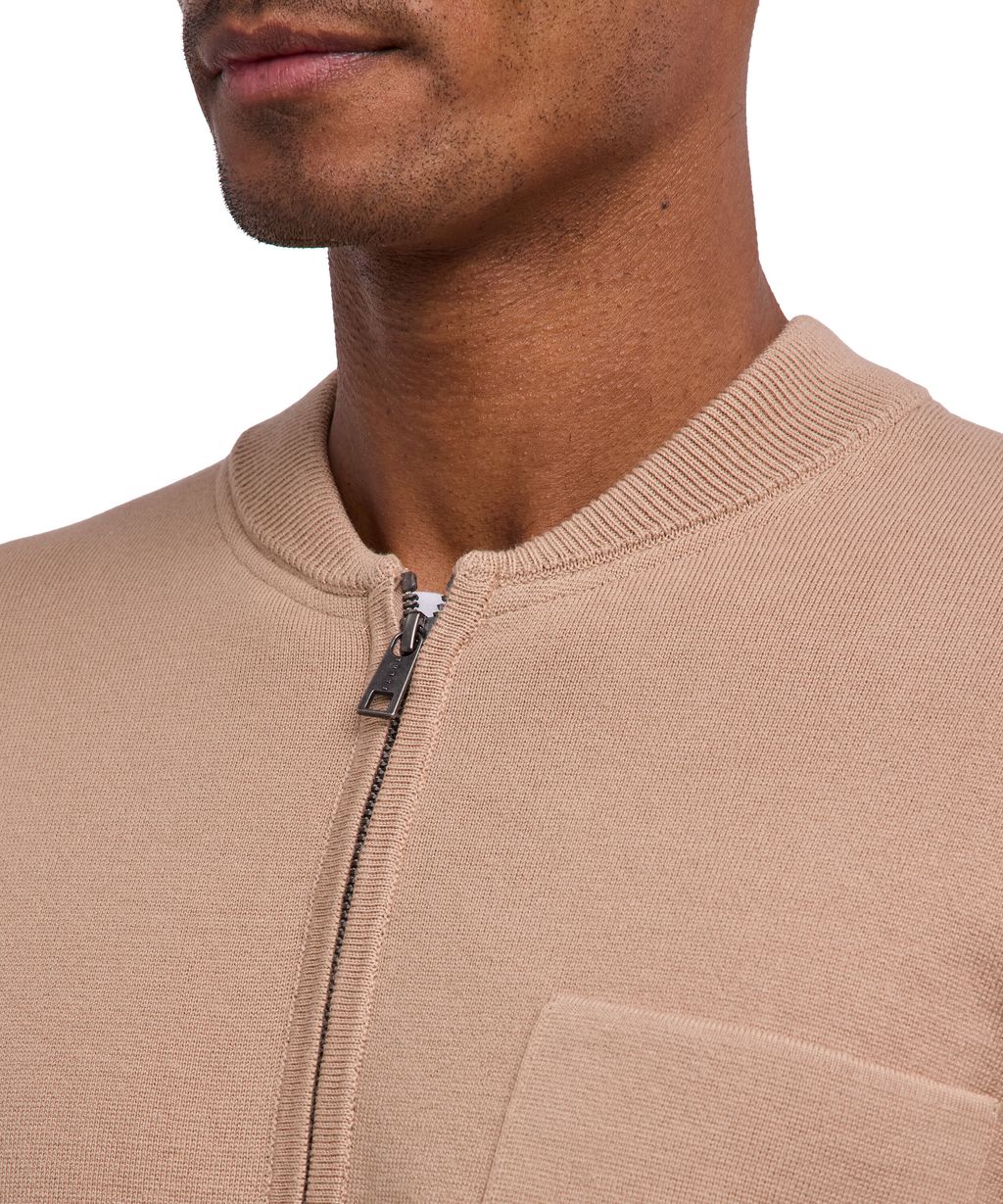 Cotton Knit Men Zip jacket