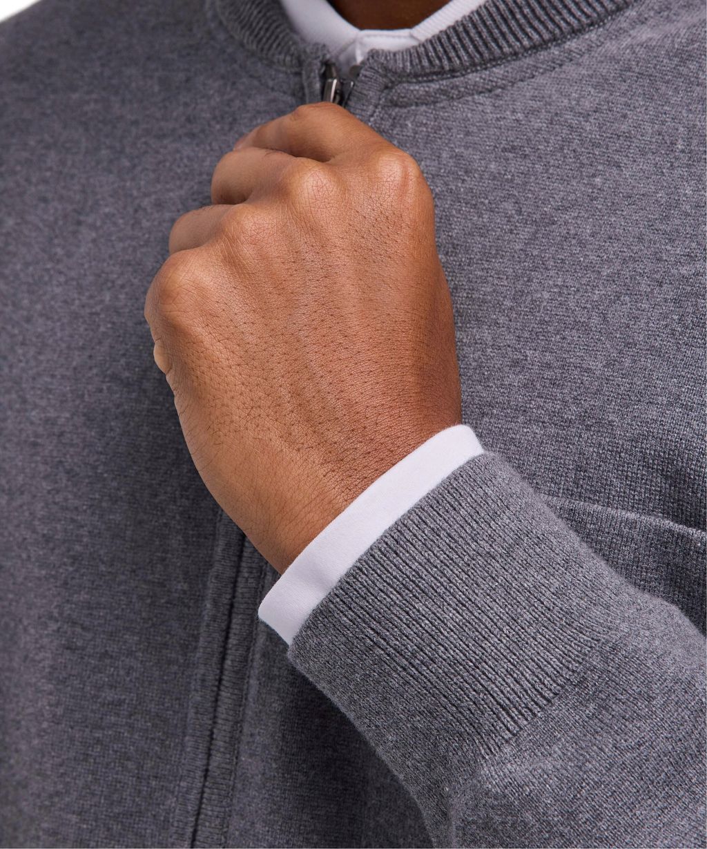 Cotton Knit Men Zip jacket
