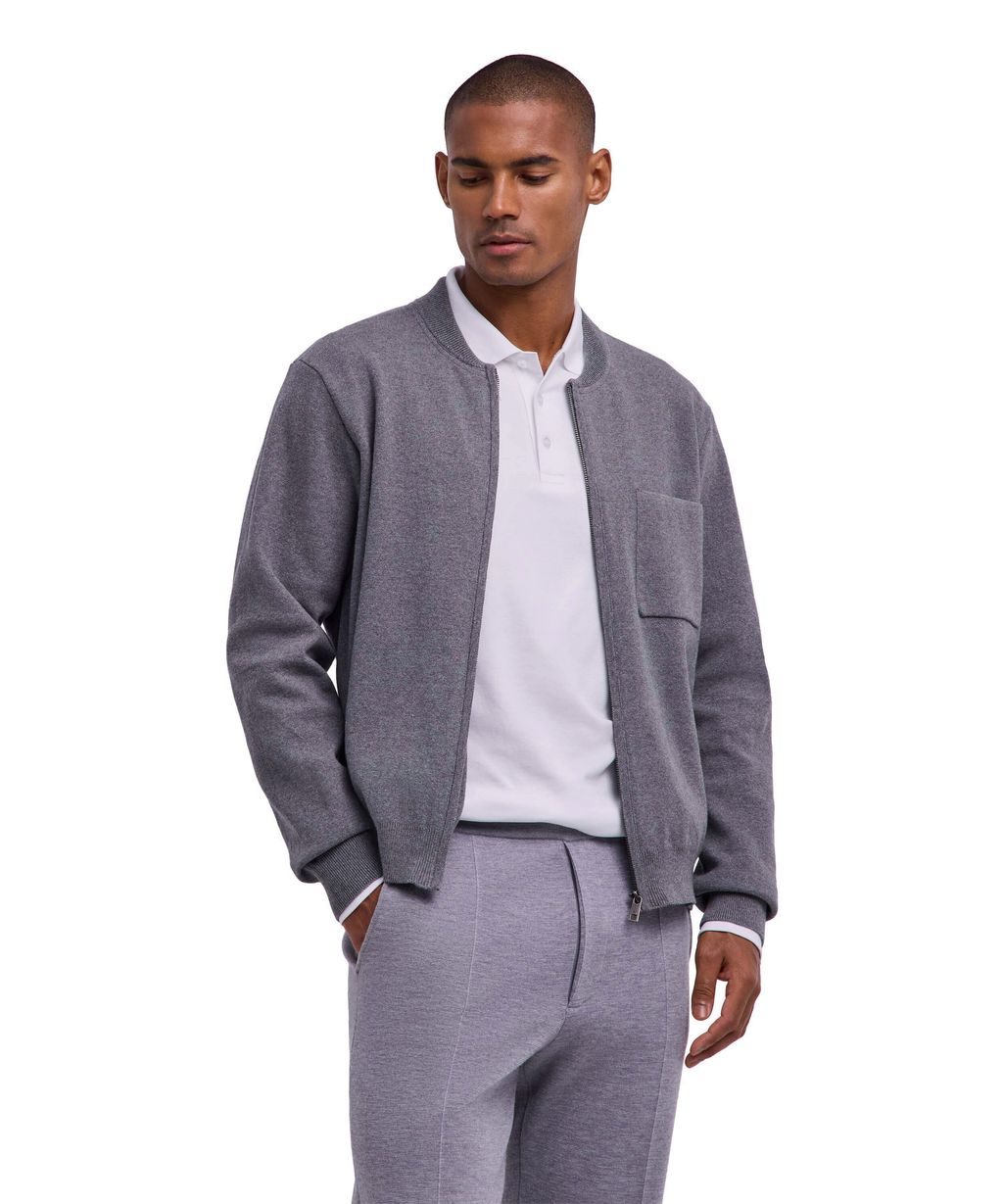 Cotton Knit Men Zip jacket