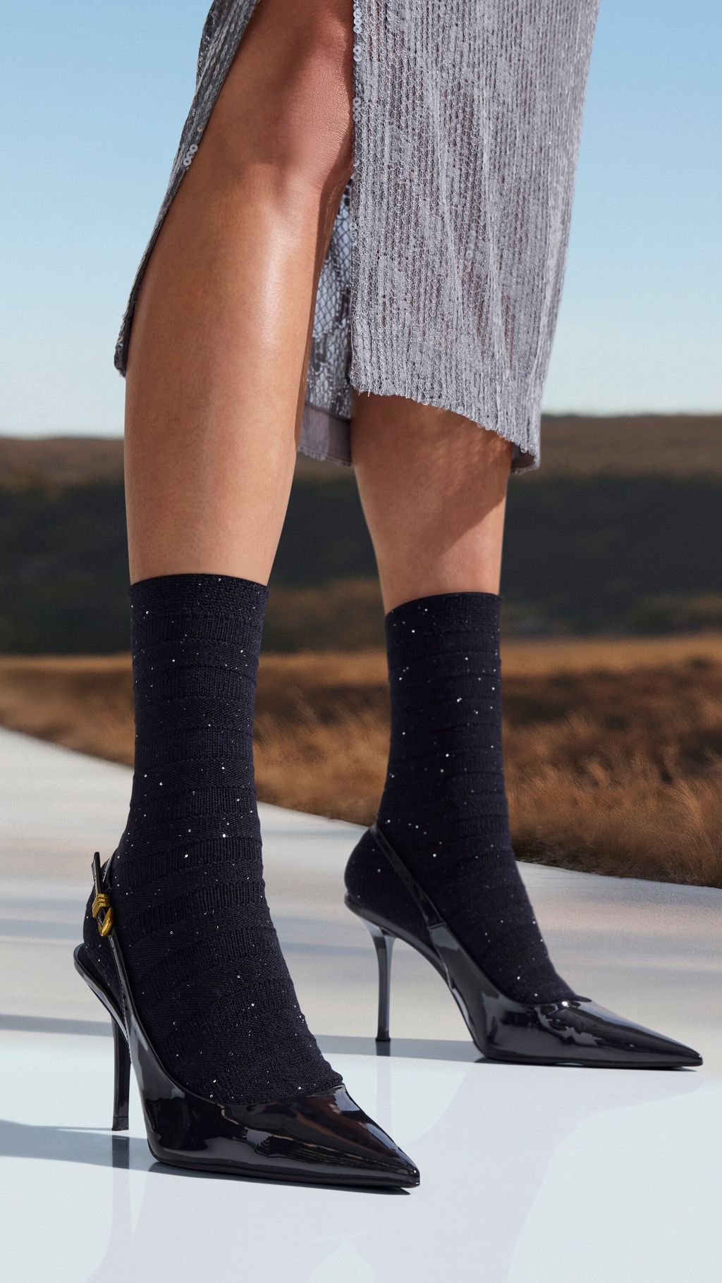 Sparkle Stripes Women Socks
