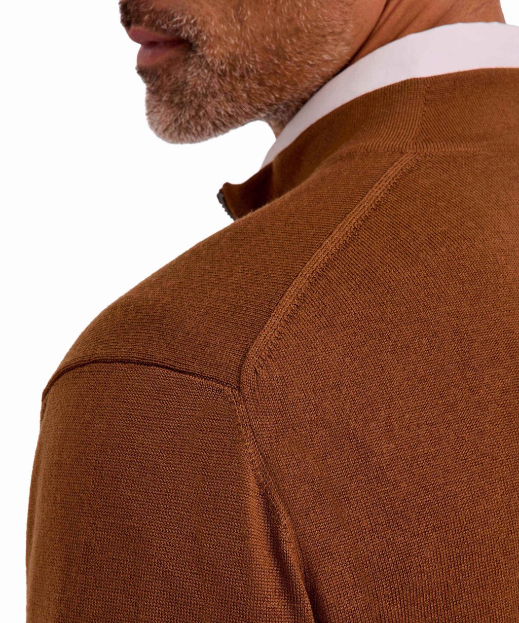 Pure Merino Wool Men Zip jacket