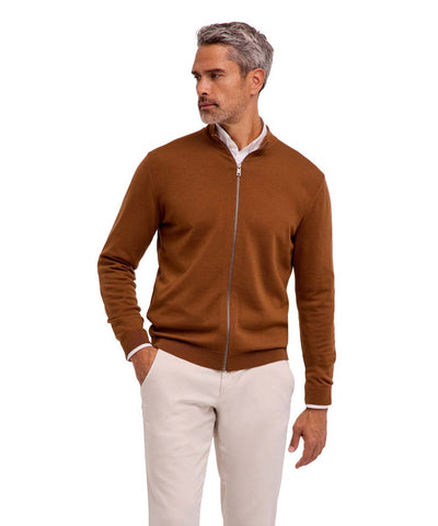 Pure Merino Wool Men Zip jacket