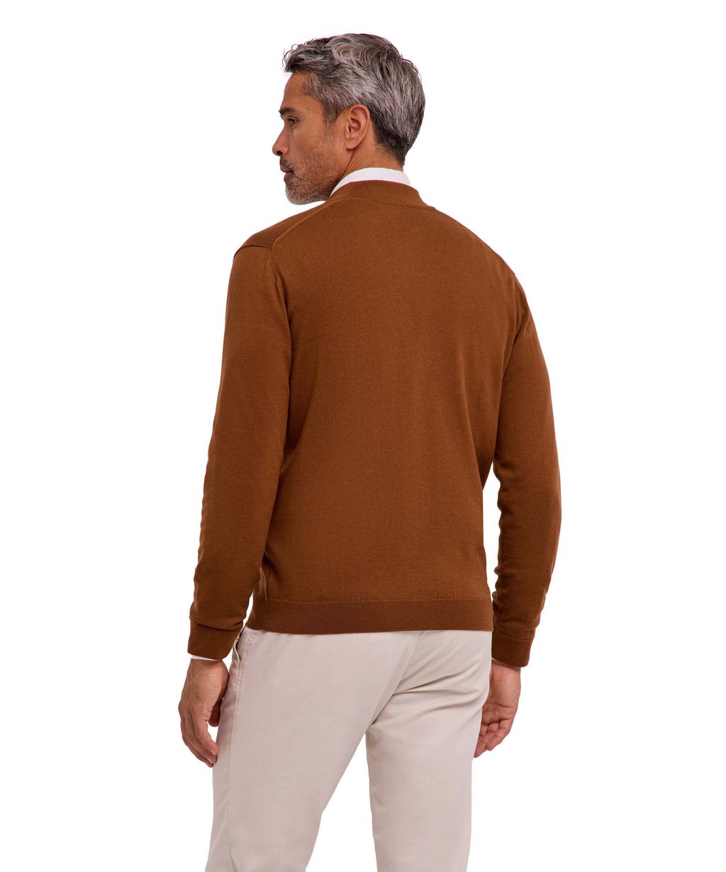 Pure Merino Wool Men Zip jacket